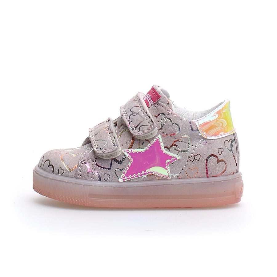 Naturino Falcotto Girl's Sasha Vl Suede Big Hearts Iridescent Fashion Sneakers - Multi/Pink