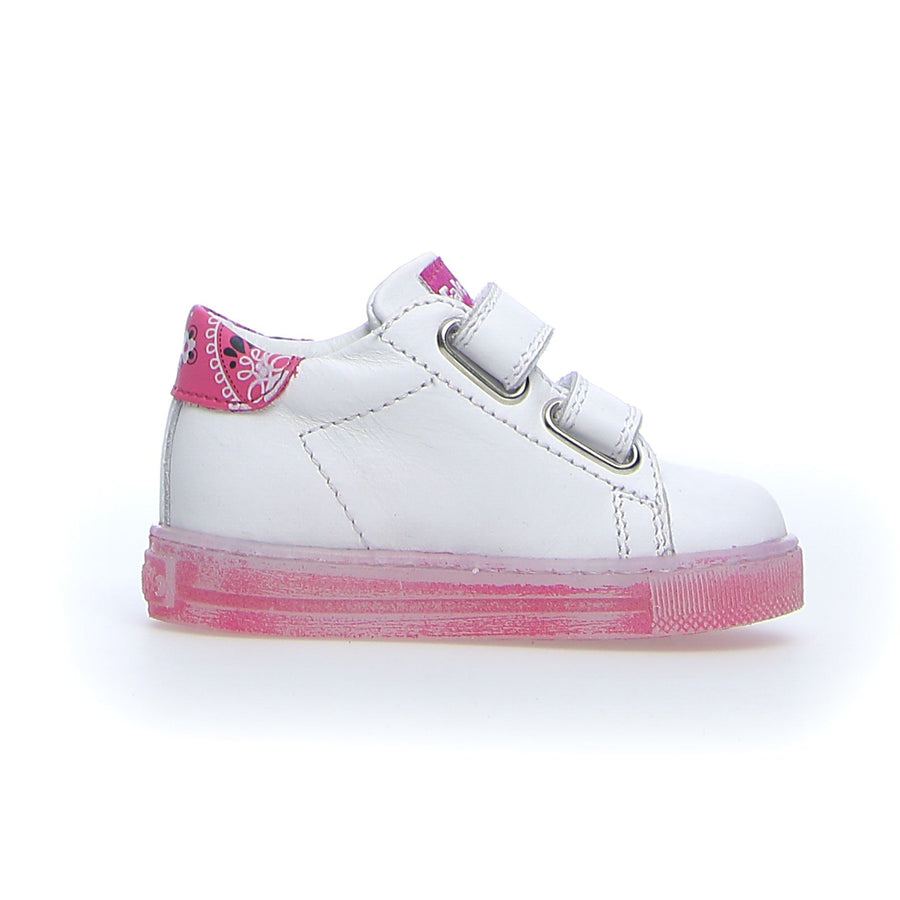 Falcotto Girl's Sasha Vl Bandana Print Fashion Sneakers - White/Fuchsia