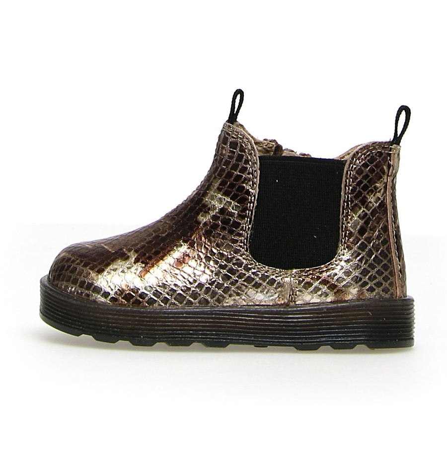 Falcotto Girl's & Boy's Tarbell Python Boot Shoes - Dark Brown