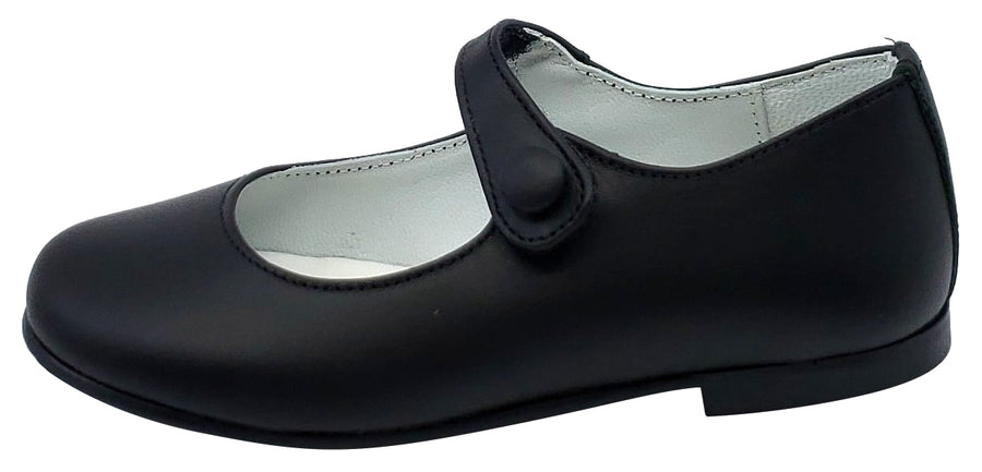 Gepetto's Girl's Mary Jane Leather Galaxy Black Dress Shoe
