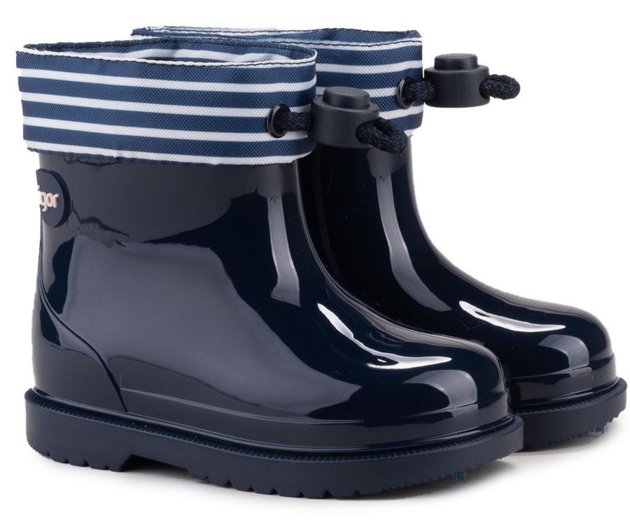 Igor Boy's and Girl's Bimbi Navy Rain Boots, Navy Blue