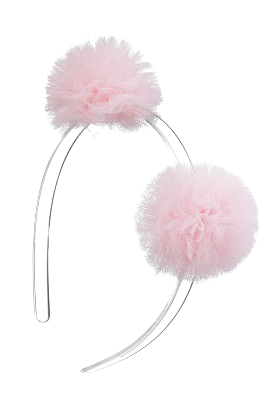 Lilies & Roses NY Pink Puff Pom Pom Headband