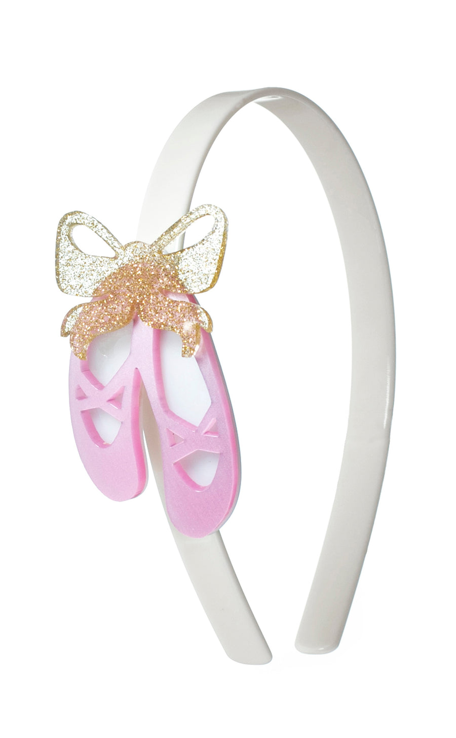 Lilies & Roses NY Pink Ballet Shoes Headband