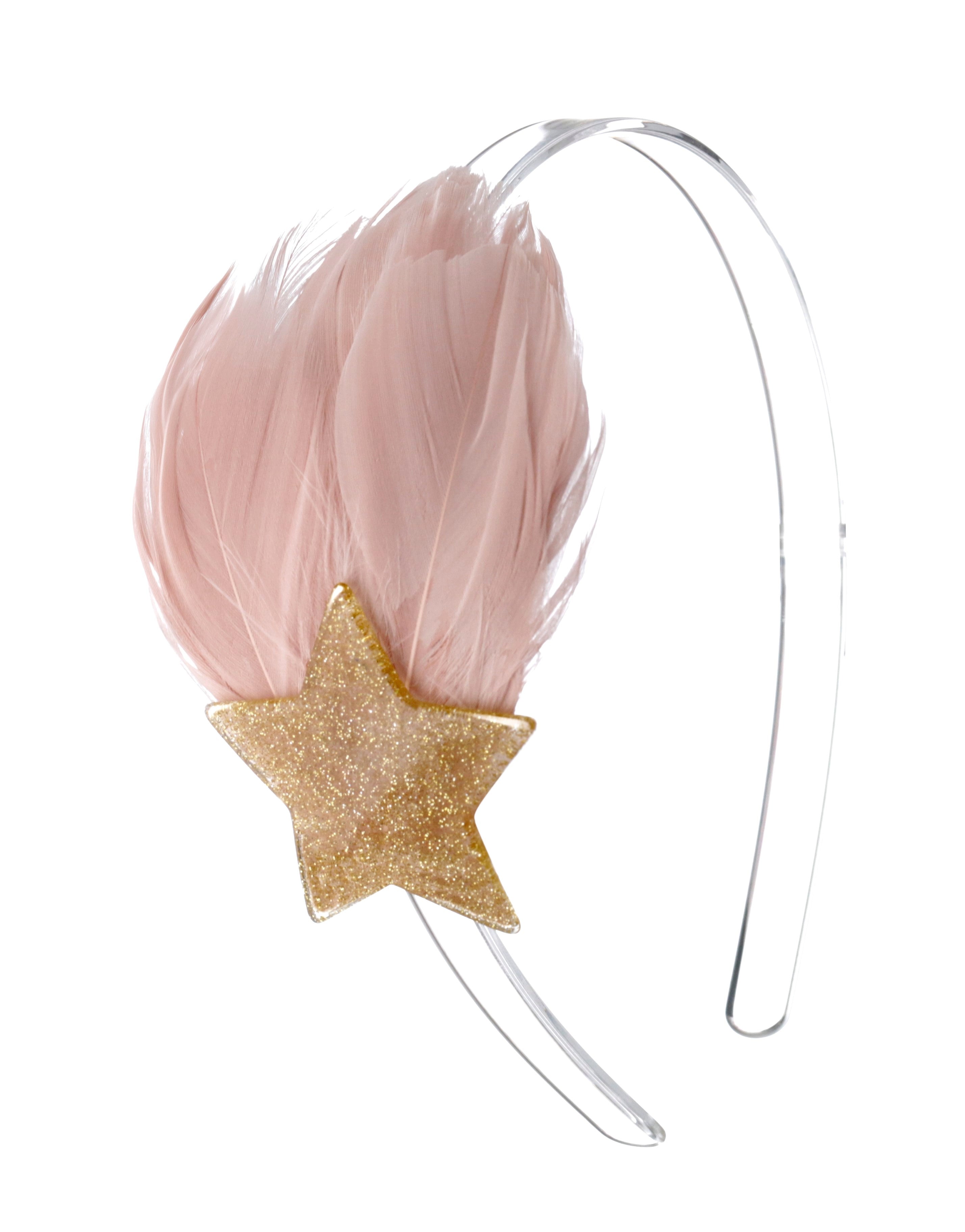 & & Gold Feather Star Headband