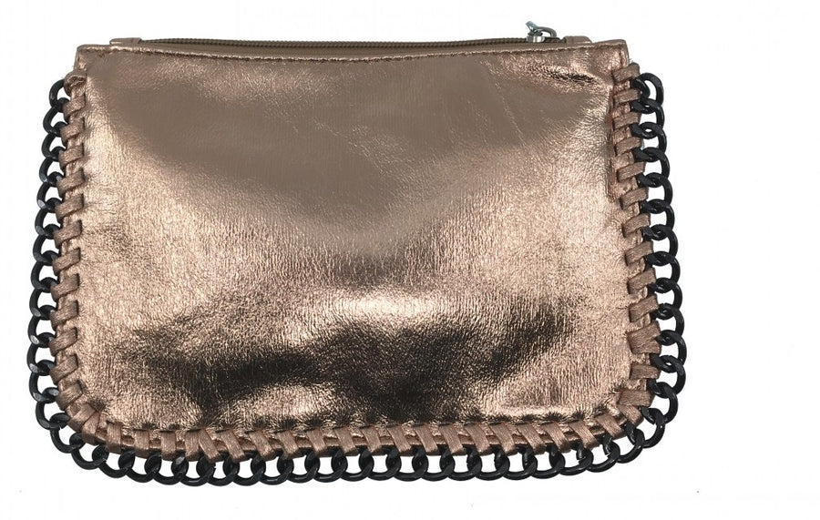 Bari Lynn Girl's Rose Gold Reversible Sequin Chain Handbag