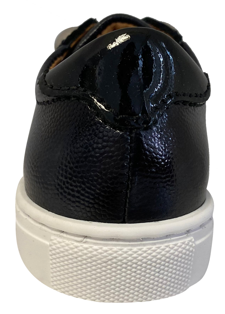 Atlanta Mocassin Girl's Step-in Sneakers, Grey/Black