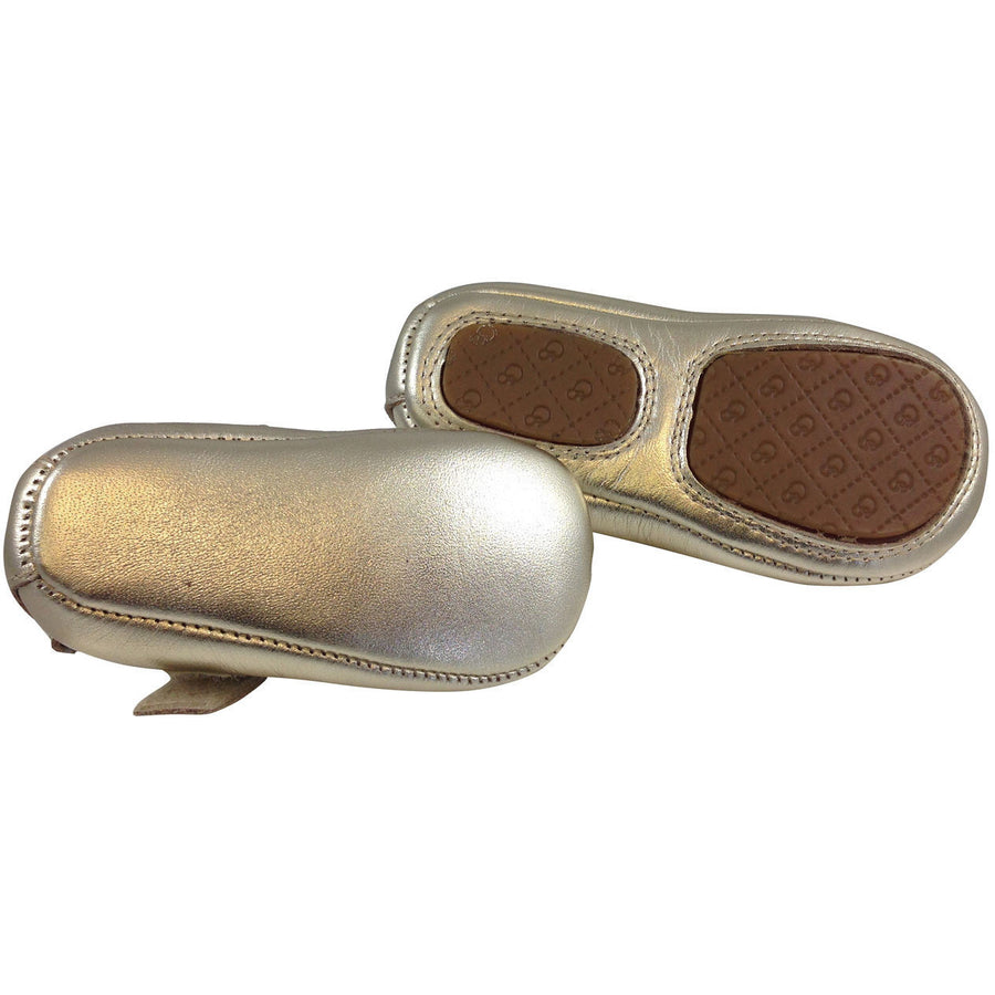 Old Soles Girl's 022 Gold Leather Gabrielle Mary Jane - Just Shoes for Kids
 - 7
