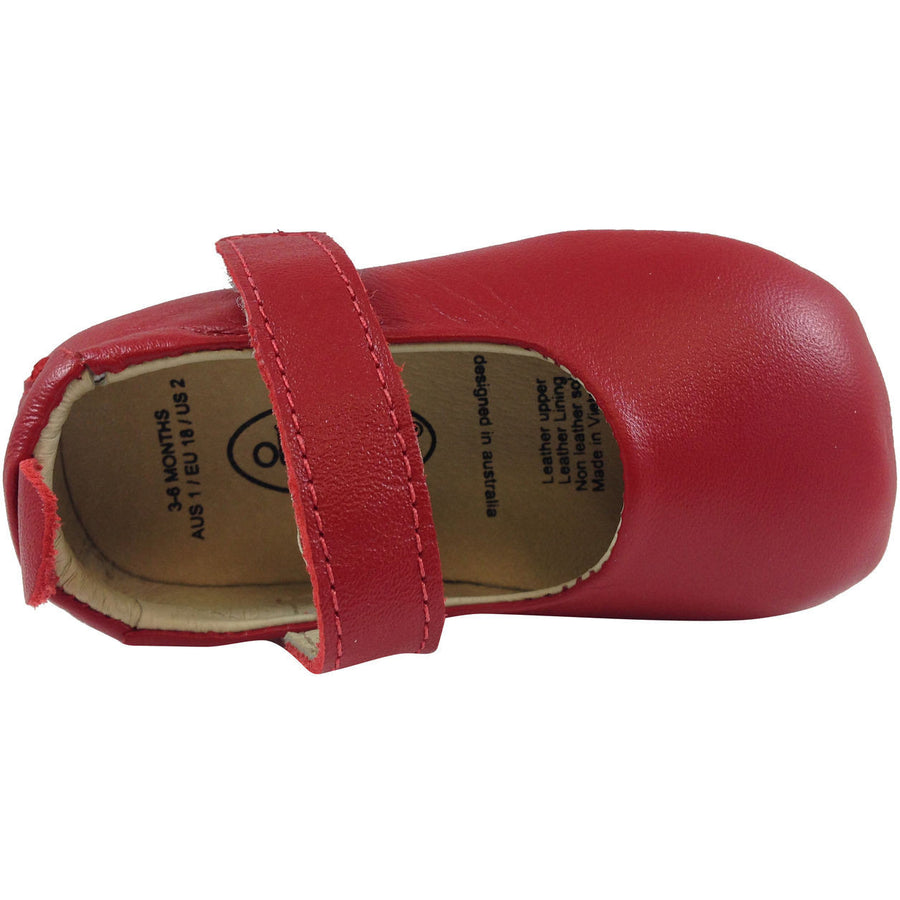 Old Soles Girl's 022 Red Leather Gabrielle Mary Jane - Just Shoes for Kids
 - 4