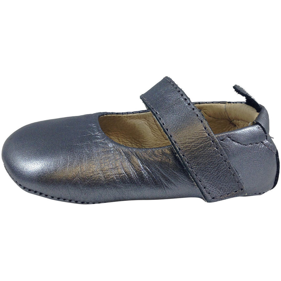Old Soles Girl's 022 Rich Silver Leather Gabrielle Mary Jane - Just Shoes for Kids
 - 2