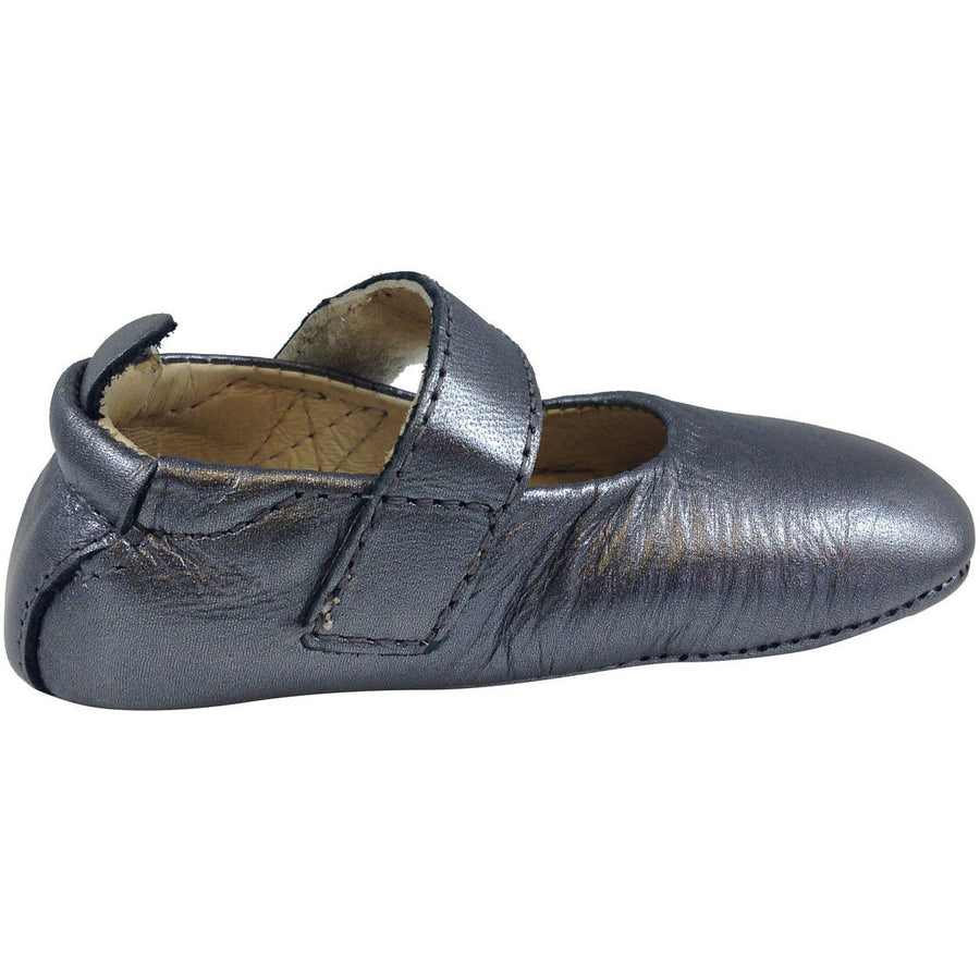 Old Soles Girl's 022 Rich Silver Leather Gabrielle Mary Jane - Just Shoes for Kids
 - 4