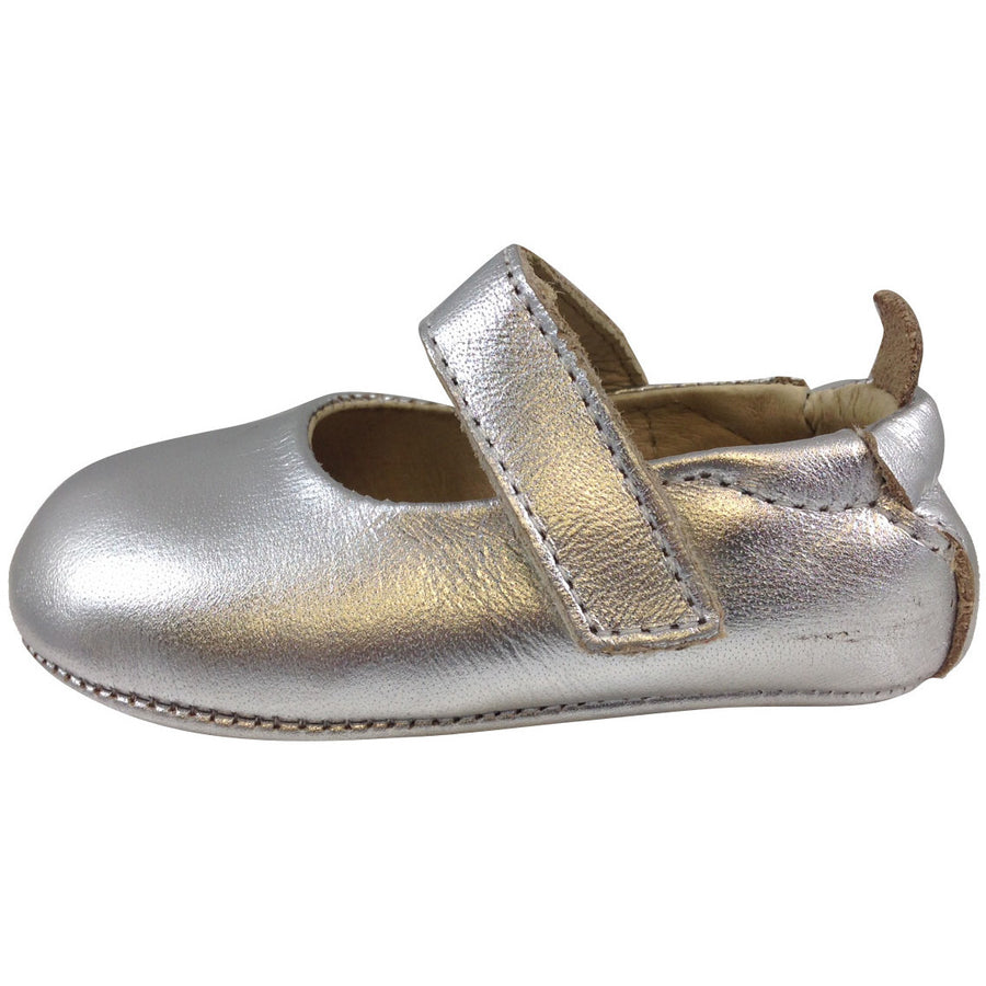 Old Soles Girl's 022 Silver Leather Gabrielle Mary Jane - Just Shoes for Kids
 - 2