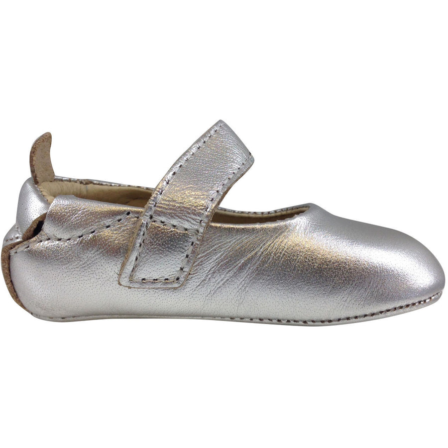 Old Soles Girl's 022 Silver Leather Gabrielle Mary Jane - Just Shoes for Kids
 - 4