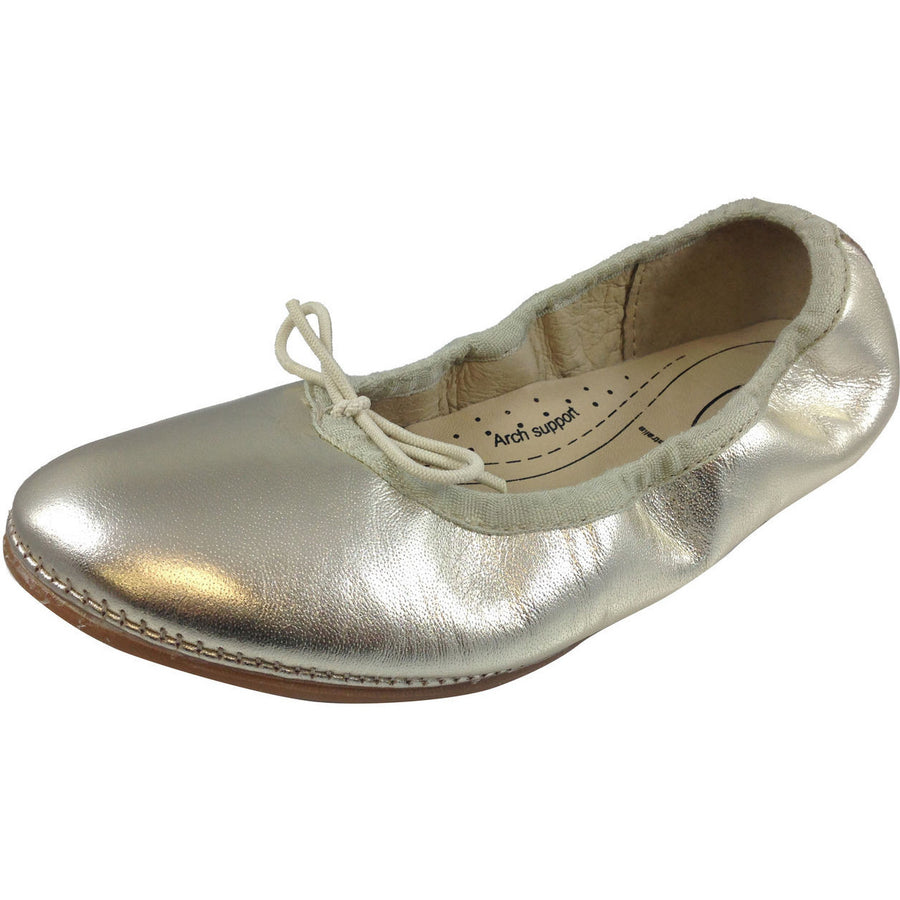 Old Soles Girl's Gold Cruise Ballet Flat - Just Shoes for Kids
 - 1