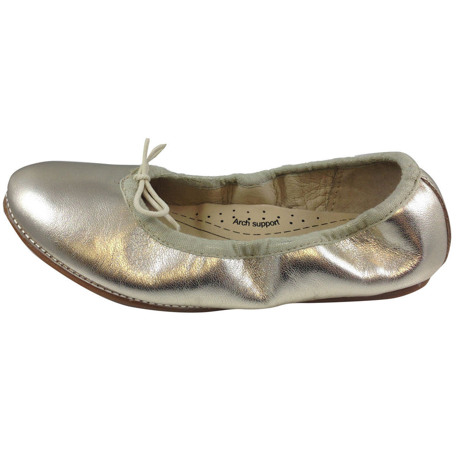Old Soles Girl's Gold Cruise Ballet Flat - Just Shoes for Kids
 - 2