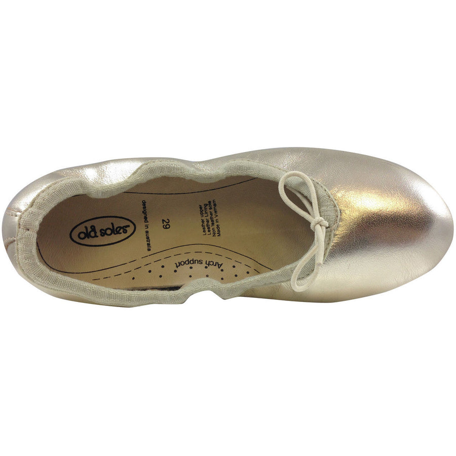 Old Soles Girl's Gold Cruise Ballet Flat - Just Shoes for Kids
 - 5