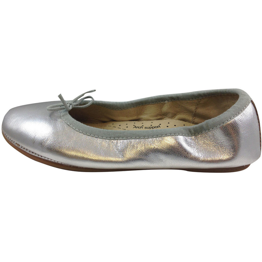 Old Soles Girl's Silver Cruise Ballet Flat - Just Shoes for Kids
 - 2