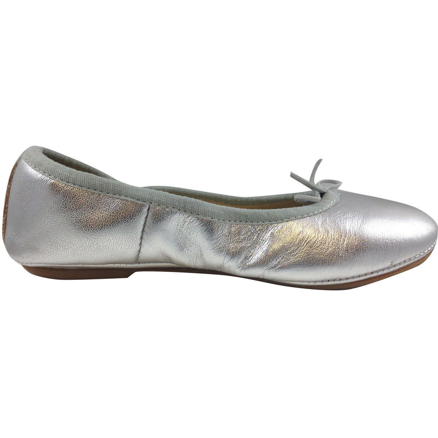 Old Soles Girl's Silver Cruise Ballet Flat - Just Shoes for Kids
 - 4