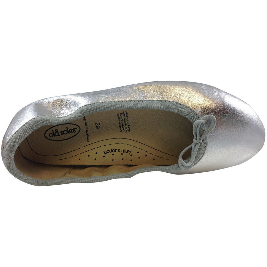 Old Soles Girl's Silver Cruise Ballet Flat - Just Shoes for Kids
 - 6