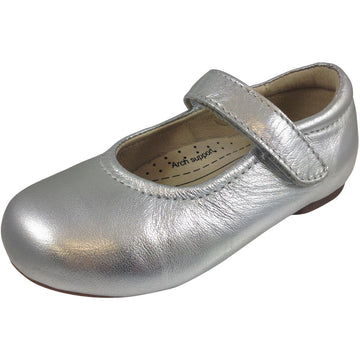 Old Soles Girl's Silver Praline Flat - Just Shoes for Kids
 - 1
