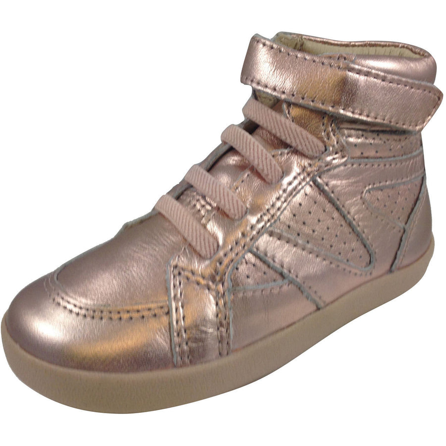 Old Soles Girl's Copper Leather Cheer Leader Hightops - Just Shoes for Kids
 - 1
