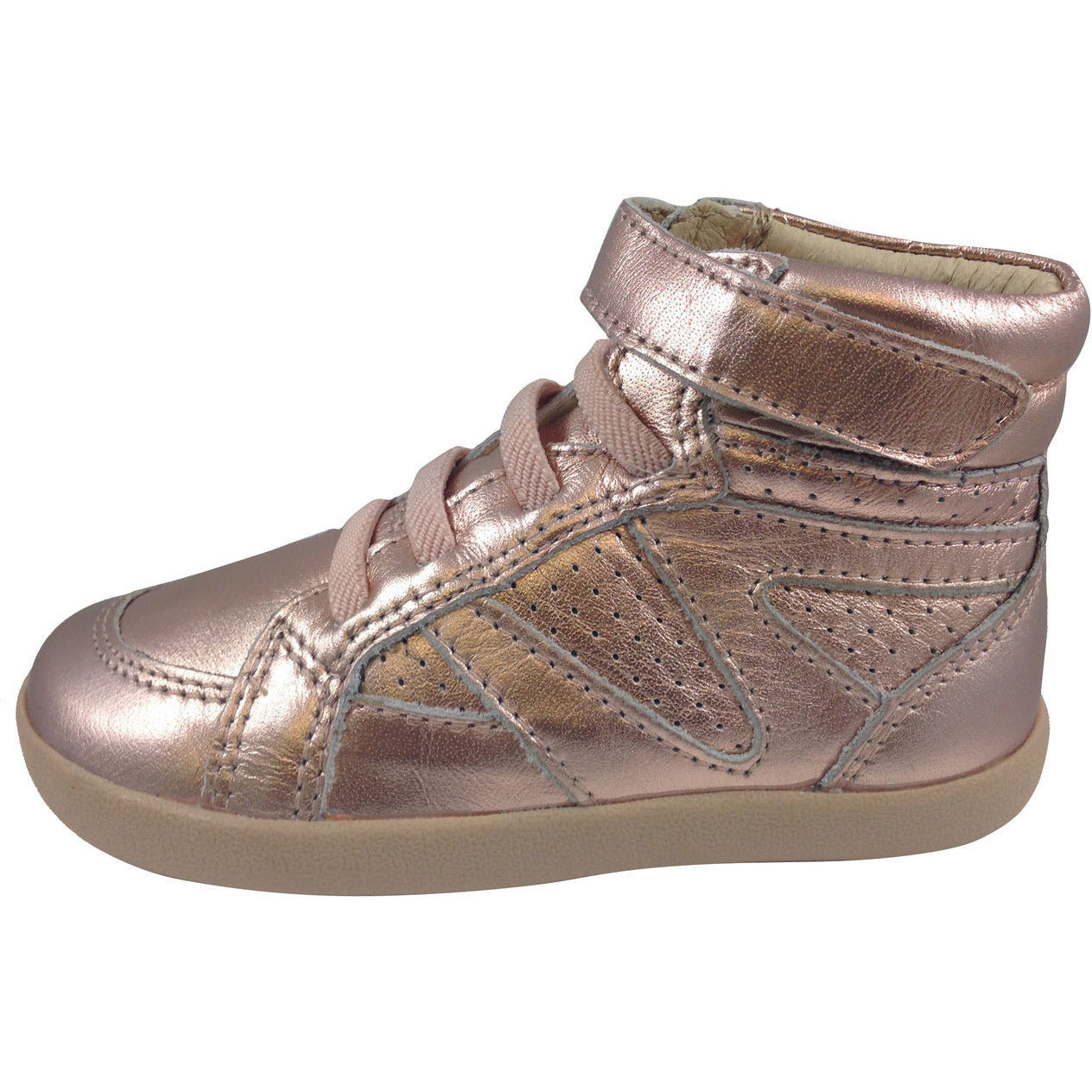 Old Soles Girl's Copper Leather Cheer Leader Hightops – Just Shoes for Kids