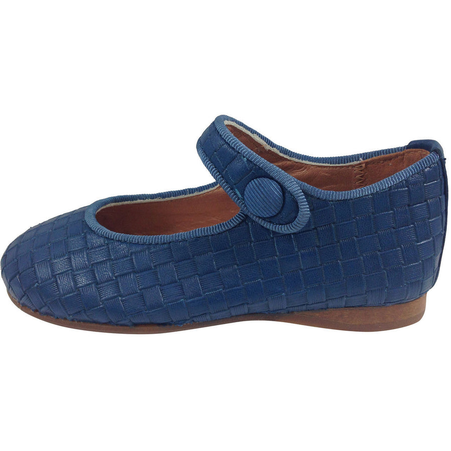 Papanatas by Eli Girl's Blue Cloe Mary Jane Flats - Just Shoes for Kids
 - 2