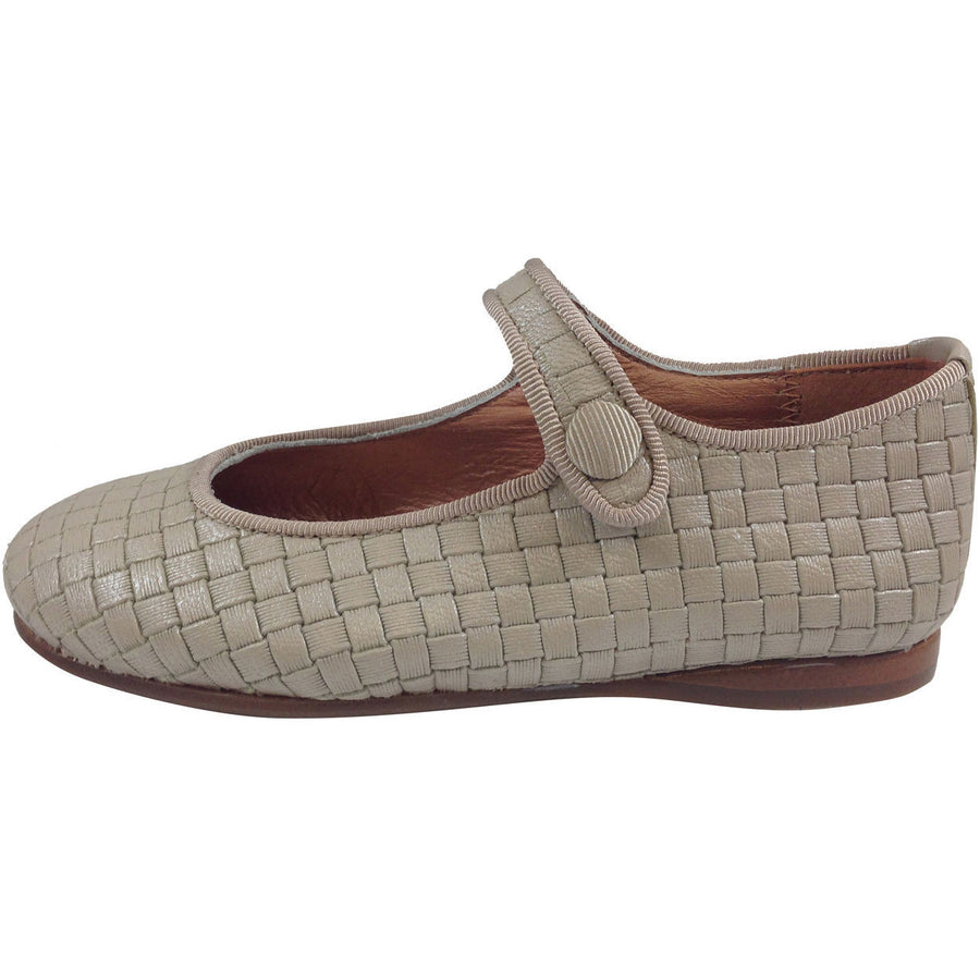 Papanatas by Eli Girl's Beige Cloe Mary Jane Flats - Just Shoes for Kids
 - 2