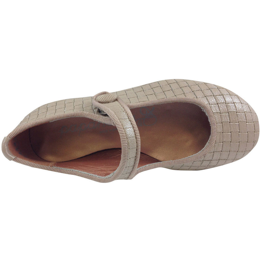 Papanatas by Eli Girl's Beige Cloe Mary Jane Flats - Just Shoes for Kids
 - 5