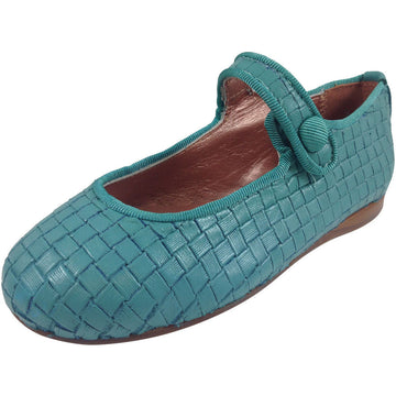 Papanatas by Eli Girl's Teal Cloe Mary Jane Flats - Just Shoes for Kids
 - 1