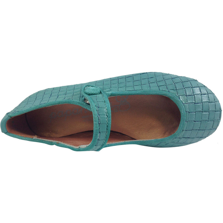 Papanatas by Eli Girl's Teal Cloe Mary Jane Flats - Just Shoes for Kids
 - 4