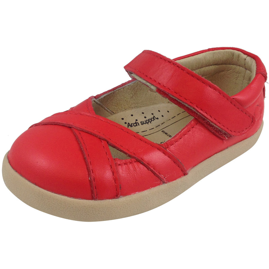 Old Soles Girl's Chianti Bright Red Flat - Just Shoes for Kids
 - 1
