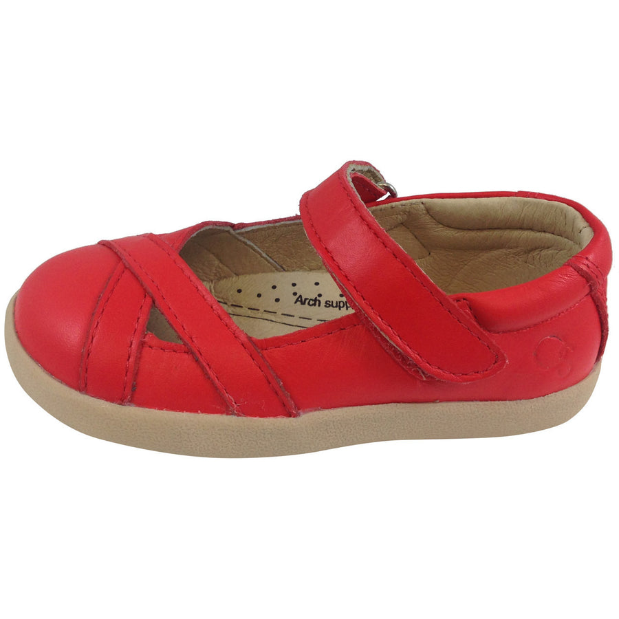 Old Soles Girl's Chianti Bright Red Flat - Just Shoes for Kids
 - 2
