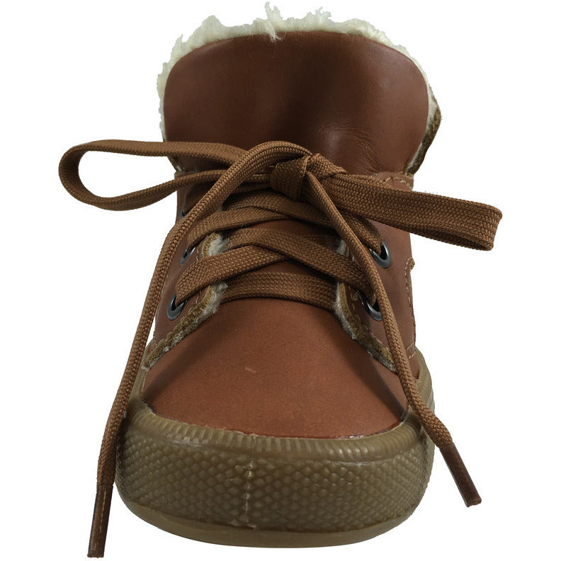 Old Soles Boy's & Girl's Toasty Plush Lining Tan Lace Up Sneaker - Just Shoes for Kids
 - 4