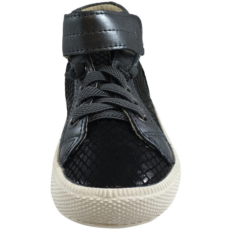 Old Soles Boy's & Girl's Plush Shoe Black Snake Lace Up High Tops Sneaker - Just Shoes for Kids
 - 4