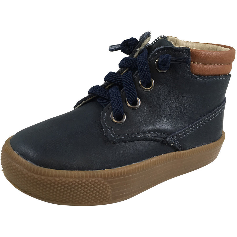 Old Soles Boy's & Girl's Rover Navy High Top Lace Up Sneaker Shoe - Just Shoes for Kids
 - 1