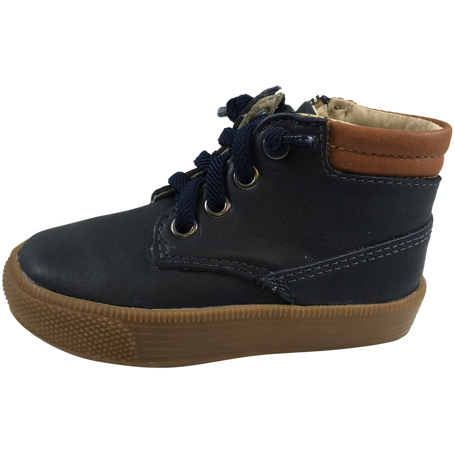 Old Soles Boy's & Girl's Rover Navy High Top Lace Up Sneaker Shoe - Just Shoes for Kids
 - 2