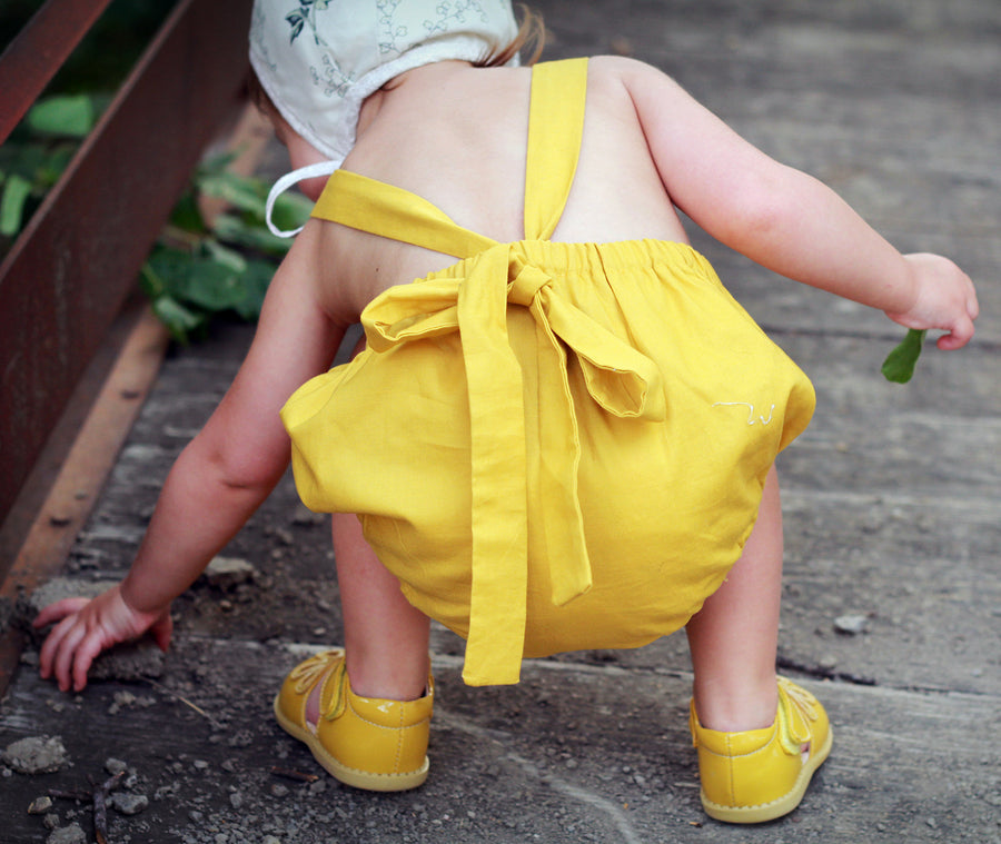 Livie & Luca Girl's Petal Yellow Patent Leather with Petal Cutout Hook and Loop Mary Jane Shoe