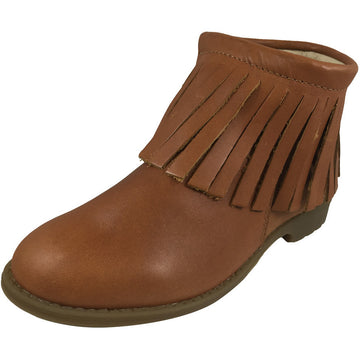 Old Soles Girl's 2012 Ever Boot Tan Leather Fringe Zipper Bootie Shoe - Just Shoes for Kids
 - 1