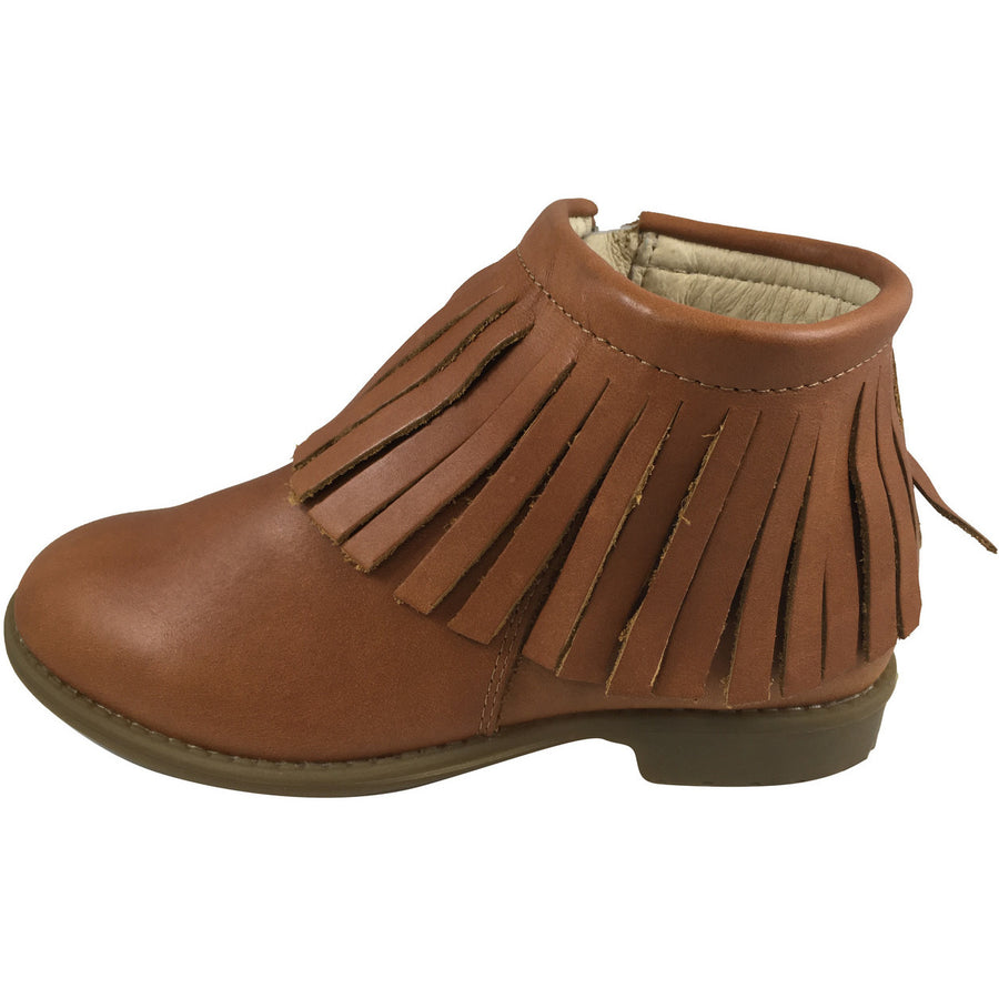Old Soles Girl's 2012 Ever Boot Tan Leather Fringe Zipper Bootie Shoe - Just Shoes for Kids
 - 2