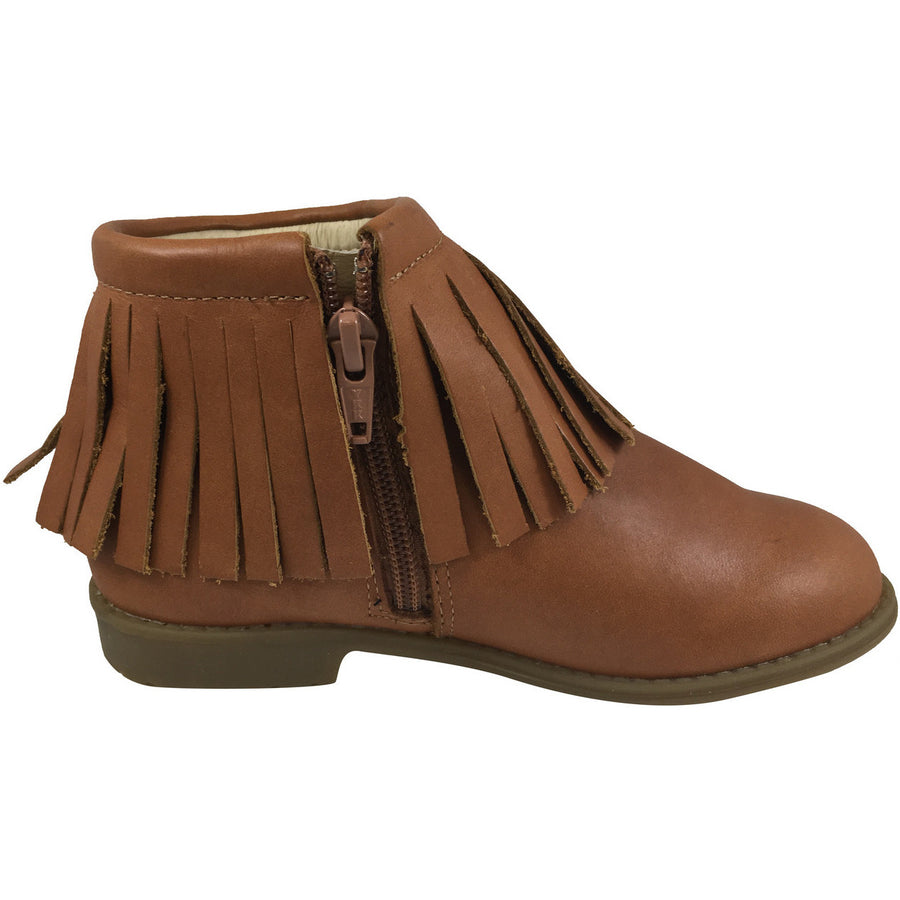 Old Soles Girl's 2012 Ever Boot Tan Leather Fringe Zipper Bootie Shoe - Just Shoes for Kids
 - 3