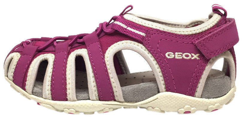 Geox Respira Girl's J S. Roxanne Fuchsia Intricate Elastic Upper Back ...