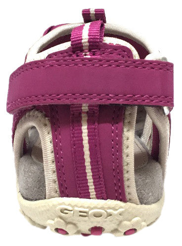 Geox Respira Girl's J S. Roxanne Fuchsia Intricate Elastic Upper Back ...