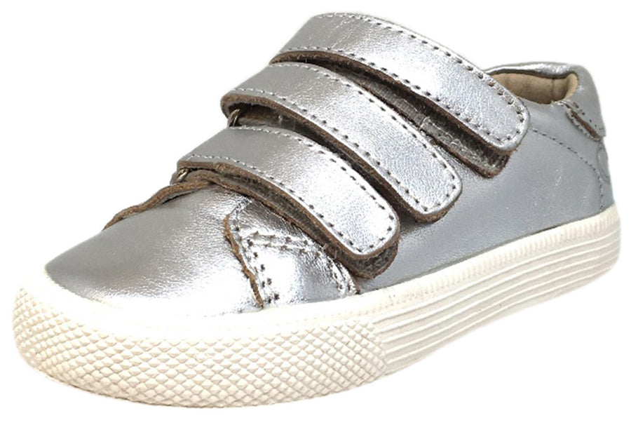 Old Soles Boy's & Girl's Urban Markert Silver Leather Sneaker Shoe
