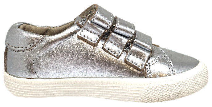 Old Soles Boy's & Girl's Urban Markert Silver Leather Sneaker Shoe