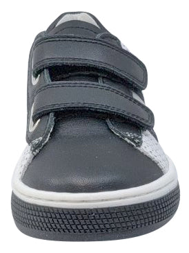 Naturino Girl's and Boy's Seam Vl Vit/Vit.Forato Sneakers, Nero-Bianco