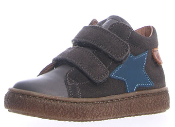 Naturino Boy's Albus Star Vl Nappa/Velour Spazz. Sneaker Shoes - Antracite/Storm