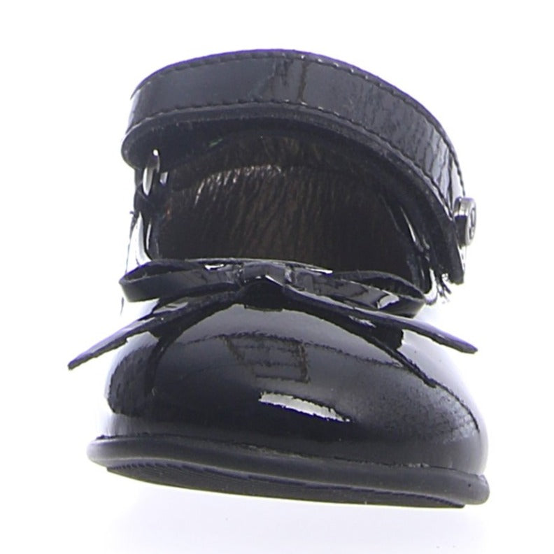 Naturino Girl's T-Strap Ballet Flat Shoes - Patent Black
