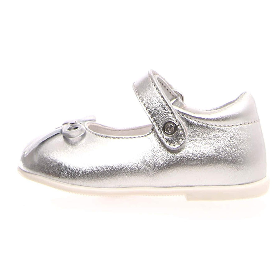 Naturino Girl's Metallic Sole Ballet Flat Shoes - Silver