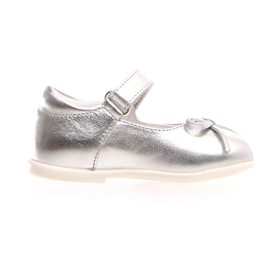 Naturino Girl's Metallic Sole Ballet Flat Shoes - Silver