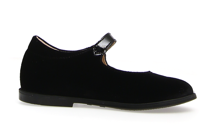 Naturino Girl's Calen Velvet Flat Shoes - Black